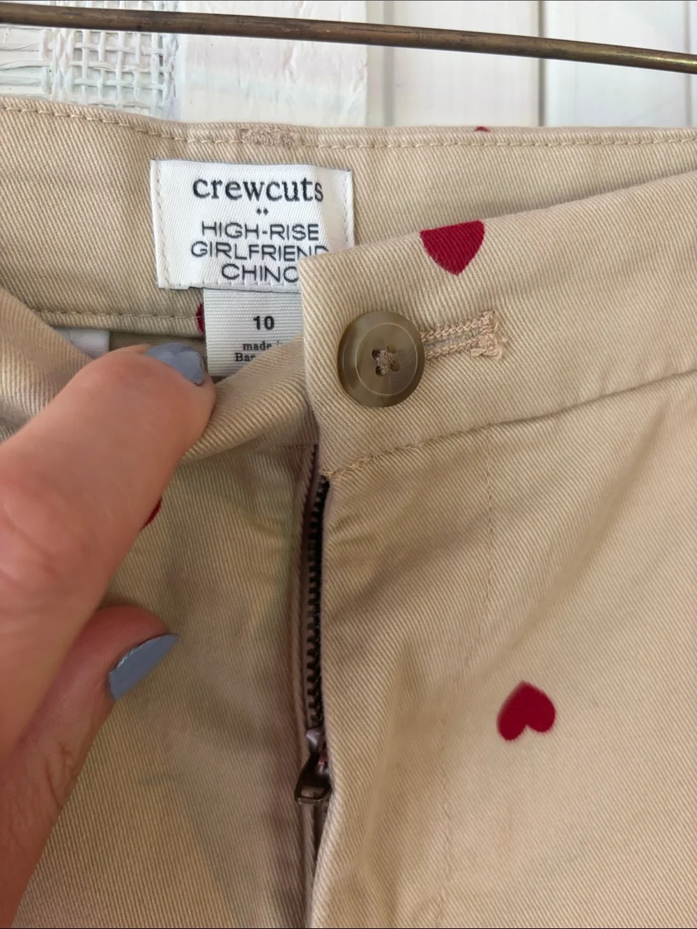 Very cute girls size 10 pants with red hearts. NWOT